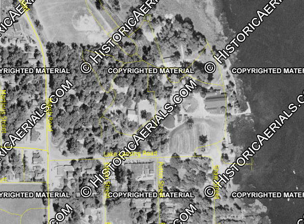 Lake Lansing Amusement Park - 1955 Aerial View